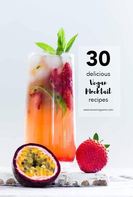 Virgin Cocktail Recipes, Vegan Cocktails, Vegan Drinks Recipes, Virgin Cocktails, Easy Alcoholic Drinks, Cocktail Party Food, Cheap Recipes, Mocktail Recipes, Vegan Drinks