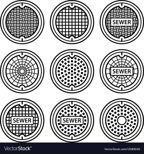 Manhole Cover, Cover Black, Aesthetic Art, Pen And Ink, Png Images, Concept Art, Vector Free, Vector Images, Illustrator