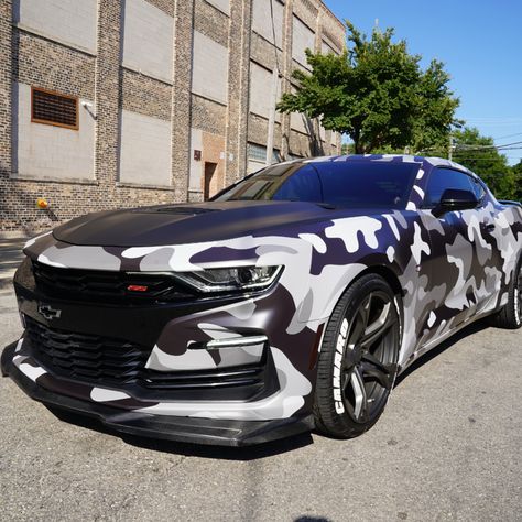 Do you like camouflage?😎 ⠀ Camouflage is a trend of a recent seasons, that's not strange, it looks gorgeous everywhere! Just look at this Camaro, we thing it became much more interesting with the wrap, than without it🤩 Do you agree? ⠀ #tintingchicago #wrapusa #wrapchicago #camaro #chevroletcamaro Camo Patterns, Army Camo, Vinyl Ideas, You Dream, Tinted Windows, Vinyl Wrap, Car Wrap, Chevrolet Camaro, A Sign