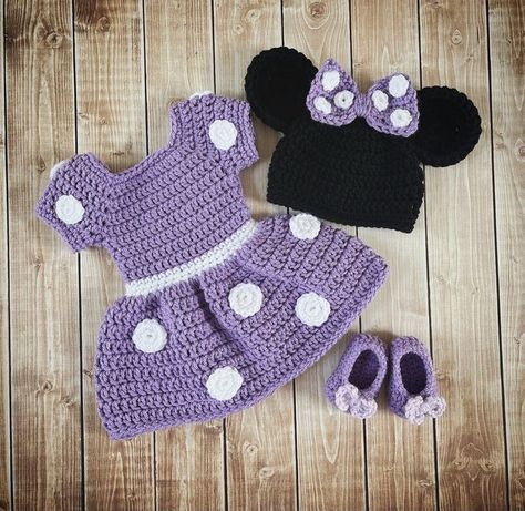 Latest verity of crochet baby frock pattern 2022 Crochet Baby Outfits Girl, Minnie Mouse Outfit, Crochet Baby Costumes, Mouse Outfit, Baby Costumes Girl, Minnie Mouse Costume, Dress And Shoes, Minnie Mouse Outfits, Mouse Costume