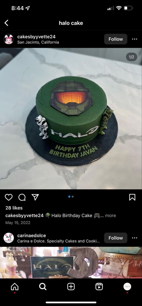 Halo Birthday Cake, Halo Cake, Halo Infinite, Specialty Cakes, 2nd Birthday, Birthday Ideas, Halo, Birthday Cake, Pastel