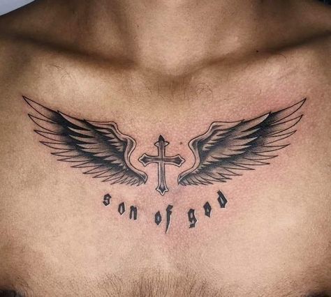 Chest Tattoo Wings, Wing Tattoo Men, Chest Tattoo Ideas, Wing Tattoo Designs, Small Tats, Man Tattoo, God Tattoos, Wing Tattoo, Simple Tattoo Designs