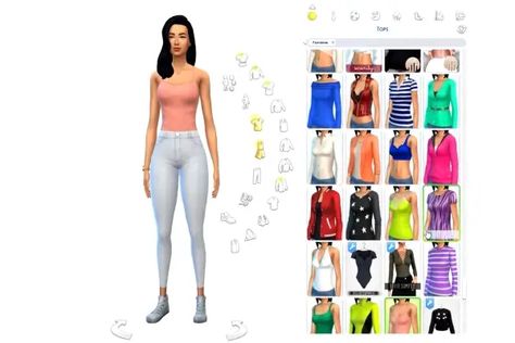 The Sims 4 More Columns Mod expands your view, letting you see more clothing and accessory options at once, making Sim creation a joy. - Games Sims 4 Columns Mod, Sims 4 More Cas Columns, Sims 4 More Columns, More Columns Sims 4, Sims 4 More Columns Mod, Mod Furniture, Sims 4 Cas, Sims 4 Clothing, Sims 4 Mods