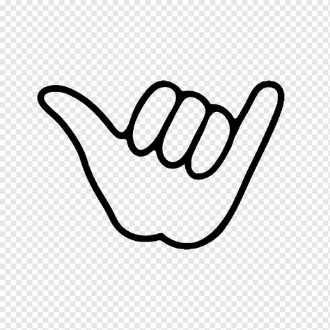 Shaka Illustration, Shaka Drawing, Shaka Logo, Hawaii Sign, Irish Sign Language, Shaka Tattoo, Aloha Sticker, Shaka Sign, Hand Emoji