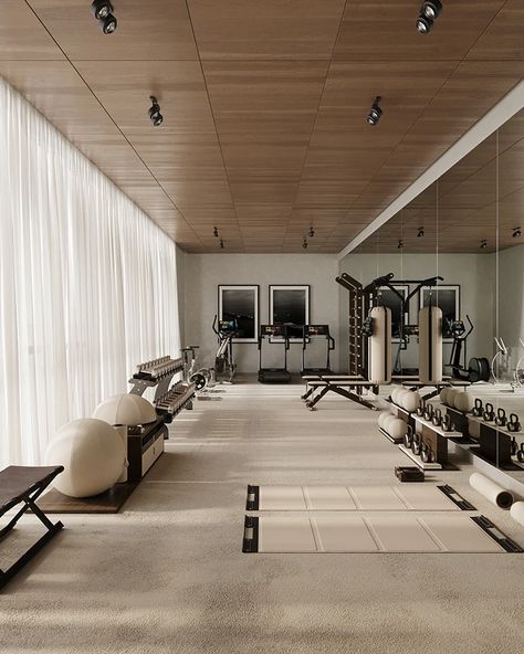 Studio Gym Design, Pilates Home Studio, Gym Room Ideas, Luxury Home Gym, Studio Gym, Luxury Fitness, Dream Home Gym, Gym Design Interior, House Gym