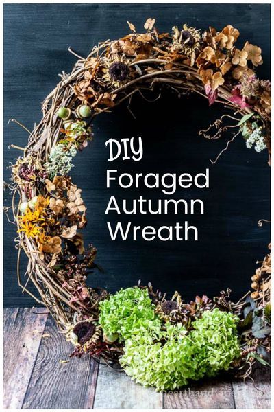 Try gathering different plant materials in fall colors from the back yard to make this beautiful natural fall wreath. Natural Fall Wreath, Making Raised Garden Beds, Natural Wreaths, Indoor Wreath, Material Wreaths, Outdoor Wreaths, Garden Crafts Diy, Diy Fall Wreath, Autumn Nature