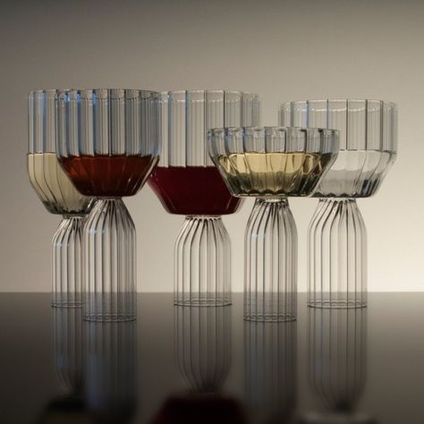 Fferrone Margot Wine Goblets 900x900 25 Modern Glass Designs That are Artful and Unique Wine Martini, Vase Deco, Luxury Bar, Stoneware Dinnerware Sets, Stoneware Dinnerware, Bar Glassware, Glassware Collection, Wine Goblets, Water Glass