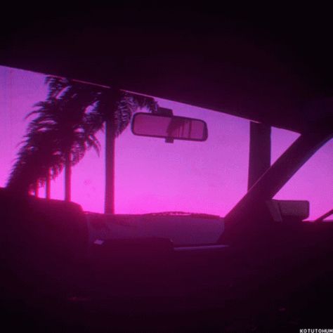 Sunset Palm Aesthetic GIF - SunsetPalm Aesthetic Driving - Discover & Share GIFs Retro Synthwave, Aesthetic Clips, Vaporwave Wallpaper, Wallpaper Estetika, New Retro Wave, Aesthetic Gifs, Badass Aesthetic, Japon Illustration, 80s Aesthetic