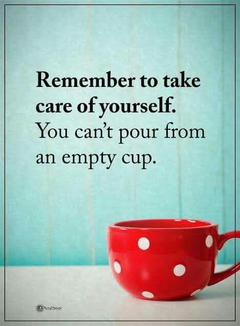 Remember to take care of yourself. You can't pour from an empty cup. Take Care Of Yourself Quotes, Teacher Tired, Calendula Benefits, Empty Cup, Coconut Health Benefits, Motivation Positive, Crate Paper, Sugar Detox, Life Quotes Love