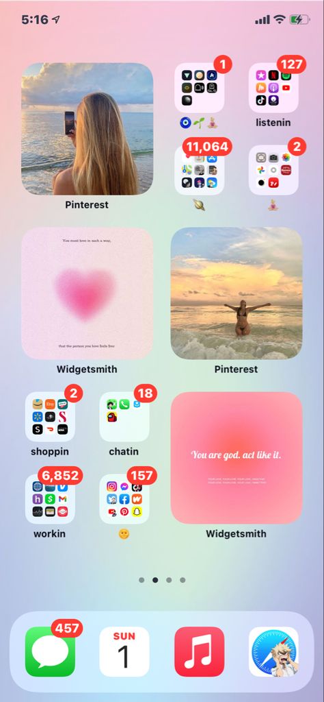 iphone homescreen organization sensory art spirituality god love homescreens Cute Phone Screen Layout, Cute Home Screen Aesthetic, Homescreen Apps Organization, Cute Phone Ideas Homescreen, Cute Phone Set Up Homescreen, Iphone 11 Home Screen Layout Ideas, Summer Ios 16 Homescreen, Iphone Ios Ideas, Look Screen Iphone