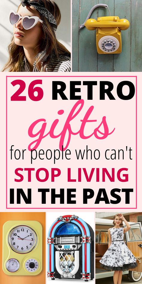 Bring on the nostalgia with these super cute retro gifts. Treat yo' self and anyone else (who is retro at heart) with these fun, stylish and vintage pieces! #retrogifts #retro#vintagegifts #vintage #giftguide #retrogiftguide Retro Gifts For Teens, 70s Gift Ideas, Gifts For Vintage Lovers, 80s Gift Ideas, 70s Gifts, Basket Raffle, Retro Gift Ideas, Raffle Ideas, 80s Gift