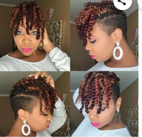 Braids With Shaved Sides, Shaved Side Hairstyles, Shaved Hair Designs, Tapered Natural Hair, Twisted Hair, Natural Hair Cuts, Tapered Hair, Natural Hair Short Cuts, Tapered Haircut