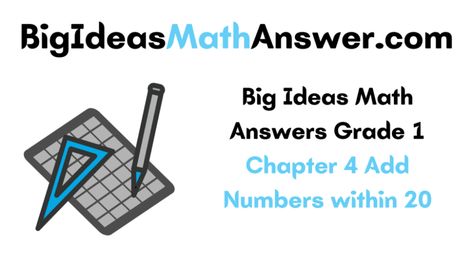 Big Ideas Math Answers Grade 1 Chapter 4 Add Numbers within 20 – Big Ideas Math Answers Polynomial Functions, Logarithmic Functions, Big Ideas Math, Linear Inequalities, Rational Function, Exponential Functions, Math Textbook, Quadratic Functions, Math Answers