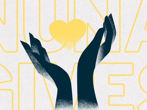 Giving Hands by Jesus Chiko on Dribbble Geometric Hand Illustration, Two Hands Illustration, Open Hands Illustration, Giving Illustration, Hands Graphic Design, Hand Graphic Design, Hands Images, Hand With Heart, Hands Giving