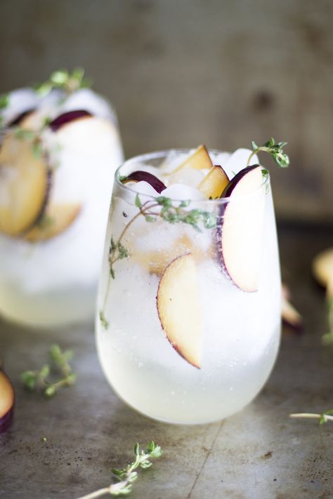 Plum and Thyme Prosecco Smash