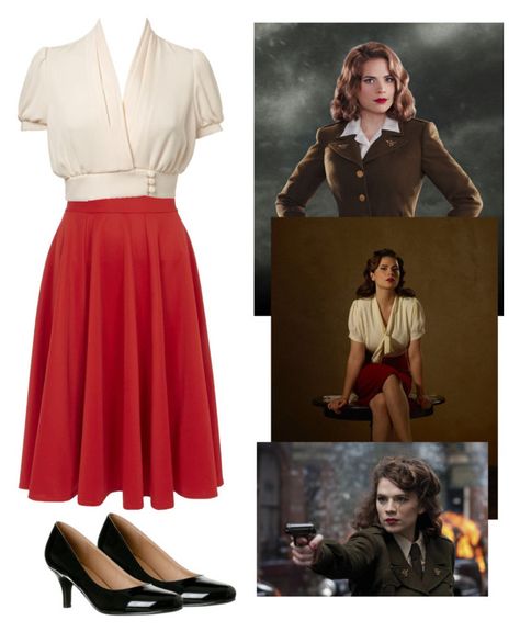 Agent Peggy Carter Outfits, Peggy Carter Disneybound, Peggy Carter Outfit Style, Agent Carter Outfits, Peggy Carter Outfit, Agent Carter Costume, Peggy Carter Costume, Peggy Carter Cosplay, Retro Vintage Outfits