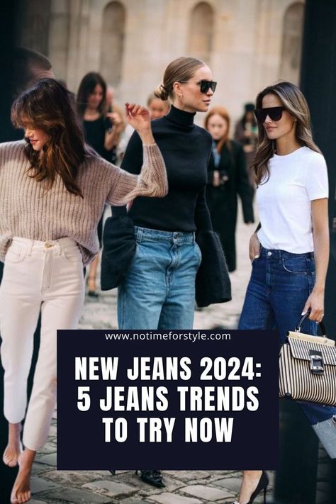 Discover the latest denim trends for 2024! From distressed details to wide-leg wonders, these 5 jean styles redefine casual chic. Elevate your fashion game with these must-try looks. 👖✨ #DenimTrends #Fashion2024 #StyleInspo #JeansLove #TrendyOutfits Casual 2024 Style Trends, Pants 2024 Fashion Trends, Wide Leg Jeans Outfit 2024, Classy Jeans Outfit, New Jeans Trend, Stylish Jeans Outfit, Cropped Jeans Outfit, Denim Jeans Outfit, Wide Leg Jeans Outfit