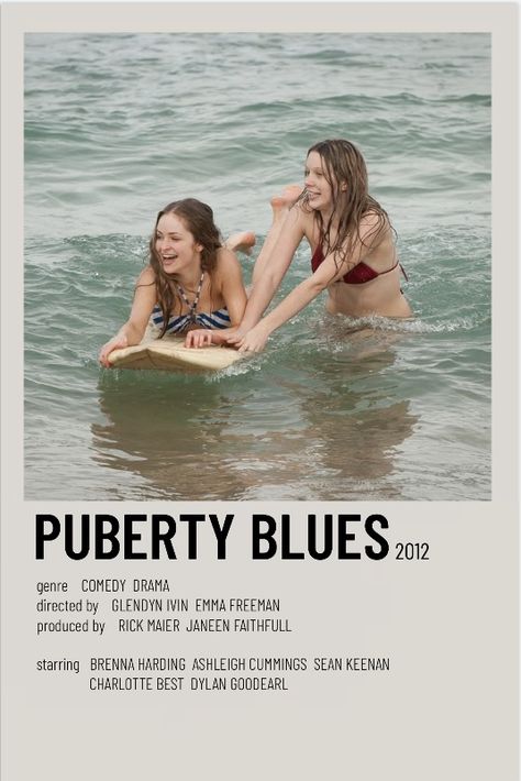 Puberty Blues, Minimalist Polaroid Poster, Surf Movies, Beach Wall Collage, Iconic Movie Posters, Girly Movies, Surfing Pictures, Summer Movie