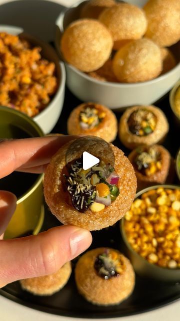 Indian Pani Puri Recipes, Panipuri Recipe, Golgappa Recipe, Pani Puri Recipe, Chana Recipe, Popcorn Packaging, Food Videography, Puri Recipes, Pani Puri