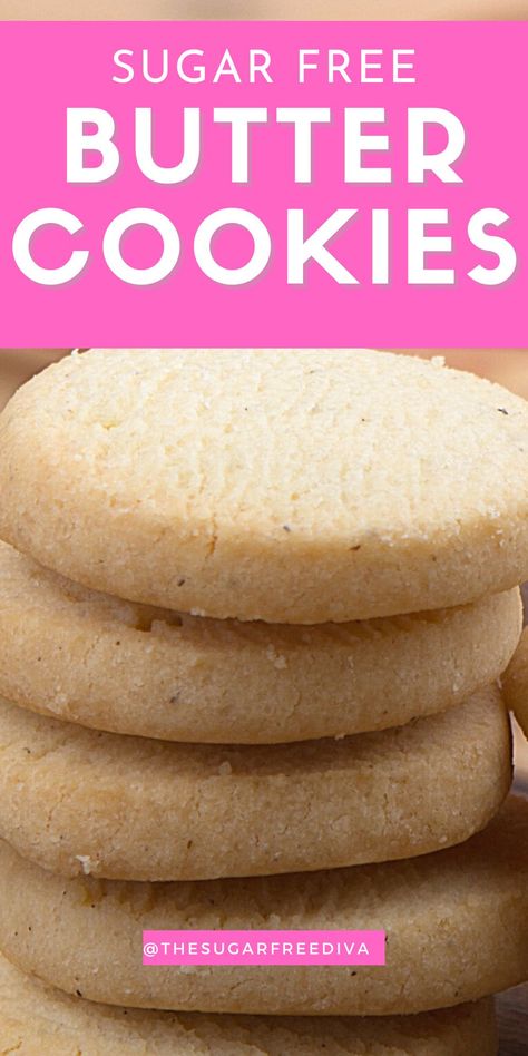 Sugar Free Cookie Recipes, Sugar Free Desserts Easy, No Sugar Desserts, Diy Cookies, Sugar Free Baking, Sugar Free Recipes Desserts, Sugar Free Treats, Sugar Free Sweets, Desserts Snacks