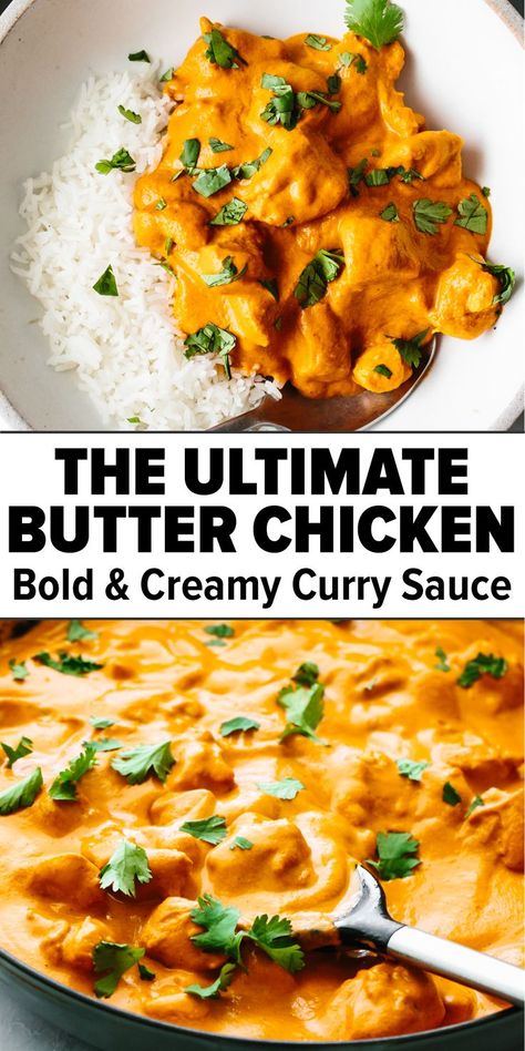 Butter chicken recipe Healthy Butter Chicken Recipe, Best Curry Recipe, Creamy Curry Sauce, The Best Chicken Recipes, Chicken Best, Butter Chicken Recipe Indian, Butter Chicken Sauce, Butter Chicken Recipe Easy, Butter Chicken Curry