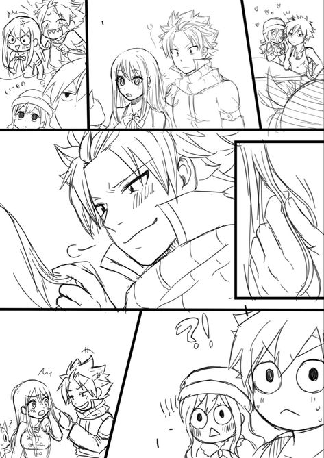 Natsu X Lucy Fanart, Fairy Tail Couples Comics, Lucy X Natsu, Fairy Tail Fanart, Fairy Tail Photos, Fairy Tail Funny, Fairy Tail Comics, Fairy Tail Family, Natsu Fairy Tail