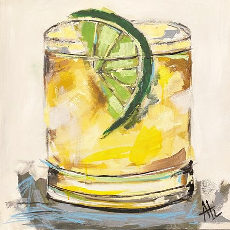 Margarita - 30 x 30 - $950 - Available Through Gallery Margarita Painting, Boutique Art, Fruits Drawing, Family Beach Trip, Southern Women, Cocktail Art, Fine Artwork, Art Brushes, Original Fine Art