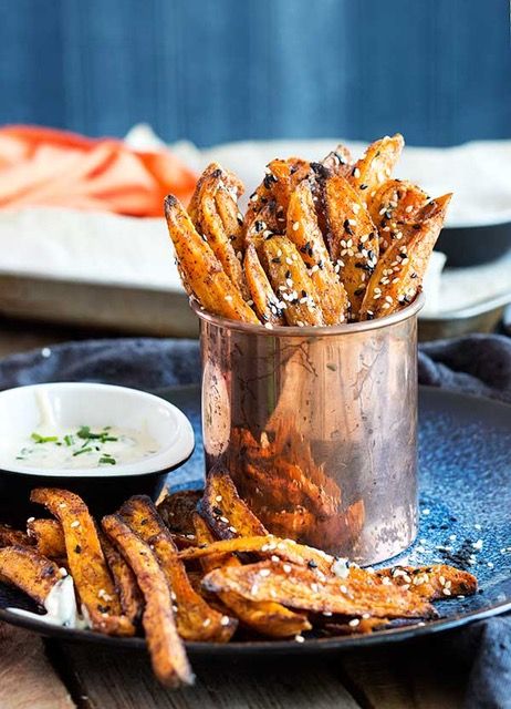 Asian Potatoes, Pillsbury Rolls, Gf Sides, Food Fries, Korean Sweet Potato, Sweet Potato Recipes Fries, Aioli Recipe, Fries Recipe, Potato Fries