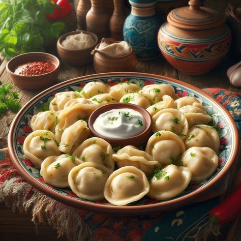 Cooking w/ Culture !! 🍲🌟 Explore the Unique Flavors of Russian Cuisine with Pelmeni! 🌟🍲 Hello, culinary adventurers! Today, let's dive into a beloved staple of Russian cuisine—Pelmeni. These delicious dumplings, filled with seasoned meat, are not just a treat for the taste buds; they're steeped in cultural history, reflecting the traditional family gatherings of Russian society, perfectly embodying the proverb, "A brave man is a castle; a coward is a ruin." Pelmeni Recipe Ingredients: Gro... Cuisines Around The World, Pelmeni Recipe, Russian Pelmeni, Russian Dumplings, Russia Food, Brave Man, Russian Food, Traditional Family, Food History