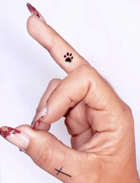 Finger Tattoos Paw Print, Finger Paw Print Tattoo, Paw Print Finger Tattoos For Women, Dog Paw Finger Tattoo, Small Paw Tattoos For Women, Paw Print Tattoo Finger, Paw Print Tattoo On Finger, Dog Paw Tattoos For Women Arm, Paw Finger Tattoo