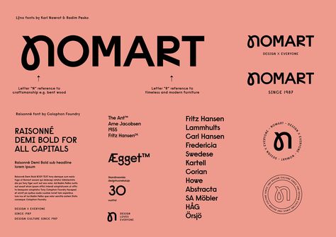 Nomart on Behance Brand Layout, Typographie Logo, Font Inspiration, Typography Inspiration, Typography Fonts, Brand Guidelines, Adobe Indesign, Type Design, 로고 디자인