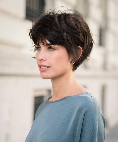 Pixie Hair Fine Hair, Long Pixie Haircut Fine, 2024 Pixie Cut, Brunette Pixie, Mom Hair, Longer Pixie Haircut, Long Pixie Hairstyles, Pixie Cut With Bangs, Tapered Haircut