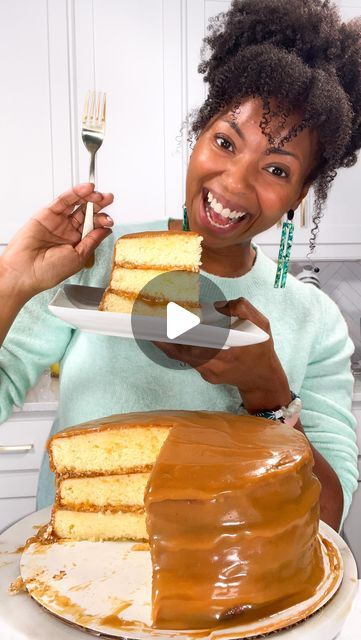 Jocelyn Delk Adams on Instagram: "Google “Grandbaby Caramel Cake” or grab the recipe link in bio Grab these ingredients:   - Butter - Oil - Granulated sugar - Eggs - Flour - Sour cream - Vanilla - Evaporated milk Link in bio: https://grandbaby-cakes.com/caramel-cake/ Use the hashtag #GrandbabyCakes when you make it!" Carmel Cake, Grandbaby Cakes, Baked Caramel, Bombe Recipe, Caramel Frosting, Homemade Cake Recipes, Sugar Eggs, Caramel Cake, Butter Oil