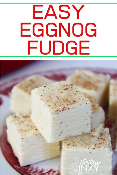 This Eggnog Fudge Recipe is a mouthful of creamy goodness that adds something special to your Christmas celebration. It combines the classic holiday flavors of egg nog and fudge into one delicious treat. #EggNog #Christmas #fudge #candy Eggnog Fudge Recipe, Fudge Candy, Eggnog Fudge, Easy Eggnog, Homemade Fudge Recipes, Christmas Fudge, Baking Stuff, Baking 101, Fudge Recipes Easy