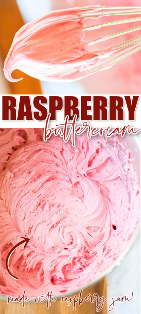 Raspberry Buttercream Frosting With Jam, Frosting For Cookies, Raspberry Cake Filling, Sour Cream Scones, Cream Scones Recipe, Lemon Raspberry Cupcakes, Raspberry Buttercream Frosting, Chocolate Chip Cookie Cups, Raspberry Frosting