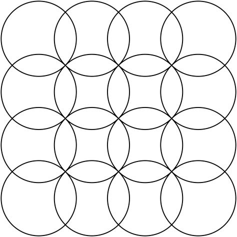 Overlapping circles grid - Wikipedia Overlapping Circles, Geometry Design, Zentangle Designs, Abstract Shape, Circular Pattern, Bridal Mehndi Designs, Graphic Editing, Circle Pattern, Scrapbook Inspiration