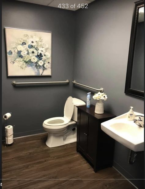 Office Bathroom Design Ideas, Office Bathroom Design Small Spaces, Corporate Office Bathroom Design, Customer Bathroom Ideas, Retail Bathroom Ideas, Staff Restroom Ideas, Business Bathroom Ideas Commercial, Staff Bathroom Makeover, Office Restroom Design Small Bathrooms