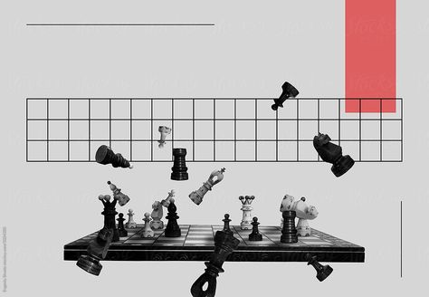 "In Weightlessness" by Evgeniy Shvets. Available for licensing on Stocksy.com #surrealism#surreal#surrealismo#art#artwork#design#graphicdesign#collage#digitalcollage#collageart#modernart#contemporaryart Chess Tactics, Chess Strategies, Play Chess, Chess Club, Sports Graphic Design, Publication Design, Graphic Design Lessons, Art Wallpaper Iphone, A Level Art