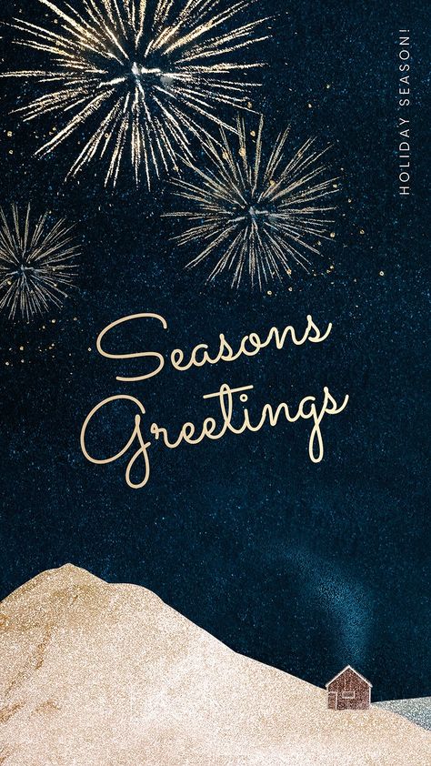 Season's greetings phone wallpaper template, festive season psd design | free image by rawpixel.com / Wan Festive Season Background, Seasons Greetings Design, Christmas Graphic Design Poster, New Year Creative Poster Graphic Design, Season Greetings Design, New Years Illustration, Phone Wallpaper Template, Workshop Poster, Wallpaper Template