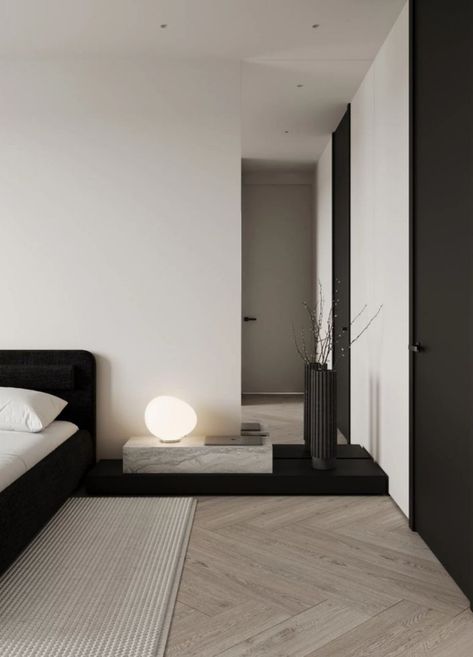 Room Minimal, Interior Minimal, Minimal Bedroom, Visual Inspiration, Luxury Homes Interior, Gray Interior, Modern Bedroom Design, Minimalism Interior, Room Design Bedroom