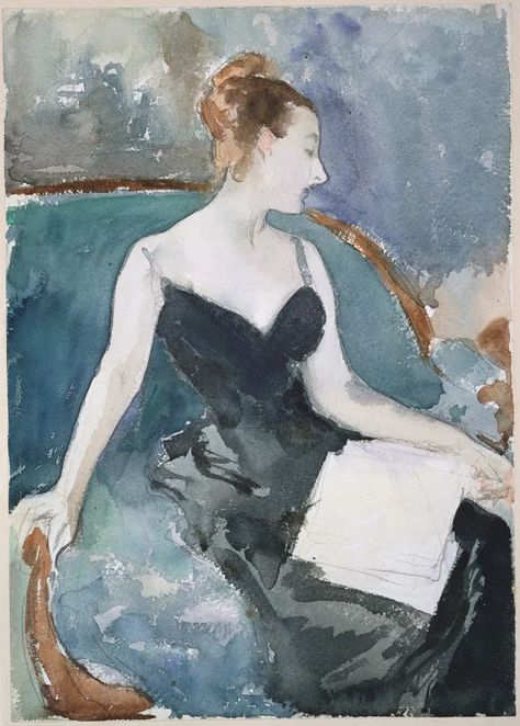 Portrait Of Madame X, John Singer Sargent Watercolors, John Sargent, Art Parisien, Famous Portraits, Harvard Art Museum, Auguste Rodin, John Singer Sargent, Paris Art