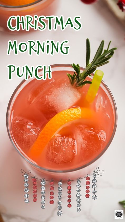 Christmas Brunch Punch, Breakfast Punch Recipe, Breakfast Punch, Christmas Morning Punch, Brunch Punch, Drink Stations, Breakfast Juice, Instagram Recipes, Holiday Morning