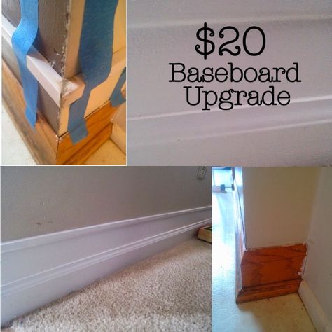 DIY $20 Baseboard Upgrade! http://onblissstreet.blogspot.com/2015/02/diy-baseboard-upgrade-that-looks-like.html Baseboard Upgrade, Heater Cover Diy, Diy Baseboards, Blue Tile Floor, Baseboard Heater Covers, Stenciled Floor, Bamboo Flooring, Moroccan Tile, Painted Floors