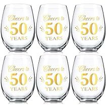 Cheers To 60 Years, Birthday Glasses, Cheers To 50 Years, 50 Years Birthday, Wedding Anniversary Party Decorations, Birthday Wine Glass, Gold Foil Design, Anniversary Party Decorations, Birthday Wine