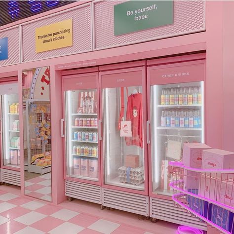 Matching Layouts, Pastel Pink Aesthetic, Cafe Interior Design, Seoul Korea, Pink Walls, Pop Up Store, Aesthetic Images, Cafe Interior, Cafe Design