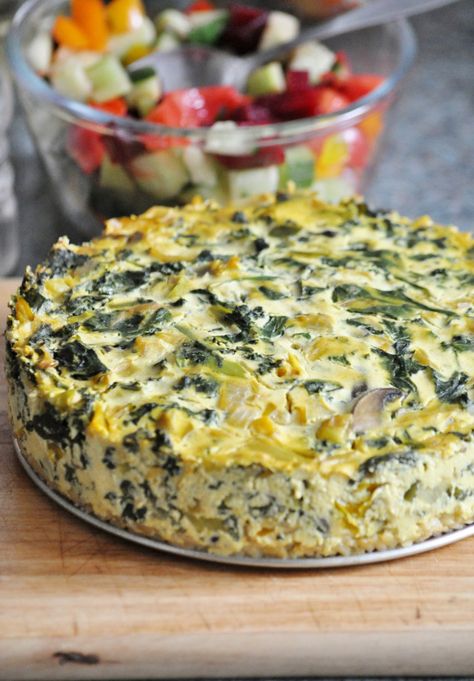 Vegan Frittata, Vegan Quiche, Menu Sarapan Sehat, Vegan Brunch, Vegan Main Dishes, Vegan Cooking, Vegan Foods, Vegan Breakfast Recipes, Vegan Eating