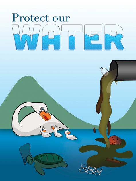 Protect Our Water Poster by Johanan Colon, via Behance Water Pollution Poster, Pollution Poster, Air Pollution Poster, Save Water Save Life, Save Water Poster, Protect Water, Contaminated Water, Water Images, Water Poster