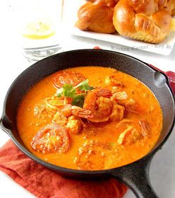 Goan Shrimp Curry    This is a simple Goan style shrimp coconut curry. The gravy is mildly spicy and the key ingredient is ground co... Shrimp Coconut Curry, Shrimp Curry Recipe, Goan Fish Curry, Shrimp Coconut, Shrimp Curry, Goan Recipes, Curry Shrimp, Fish Curry, Kitchen Corner