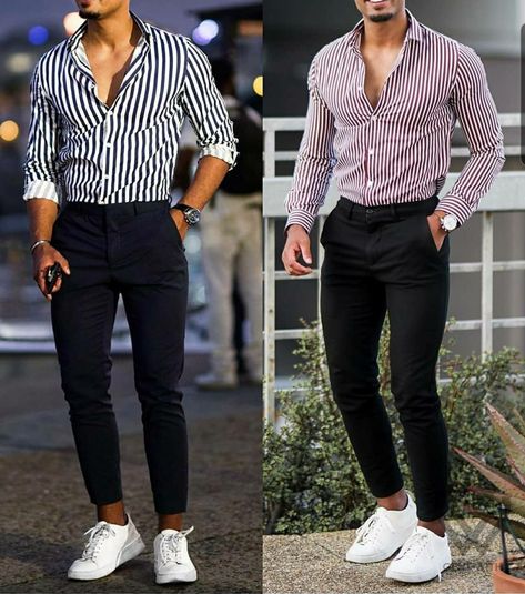 Semiformal Outfit Hombre, Mens Smart Casual Outfits, Smart Casual Menswear, Mens Business Casual Outfits, Shirt Outfit Men, Mens Casual Outfits Summer, Black Men Street Fashion, Men Fashion Casual Shirts, Stylish Men Casual