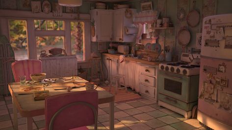 Pixar's RenderMan | News | Everything and the Kitchen Sink Art Challenge Winners Background Concept Art Interior, Fantasy Kitchen Art, Kitchen Background Drawing, Fantasy Kitchen Concept Art, Cute Kitchen Drawing, Sink Reference, Cafe Concept Art, Concept Art Room, Kitchen Concept Art